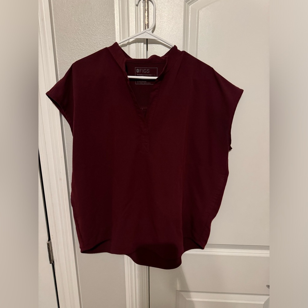 Figs Rafalea Top - Burgundy - Large